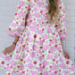 Pink Floral Mini Dress LT