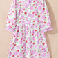 Pink Floral Mini Dress LT