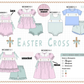 PO101 Pink&blue cross monogram smocked jacquard collection