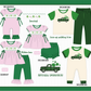PO101 Pink&green clover rainbow smocked collection