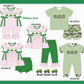 PO101 Pink&sage truck clover embroidery gingham collection