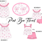 PO101 Pink bow monogram embroidery ruffle collection