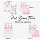 PO101 Pink easter bunny monogram embroidery ruffle collection
