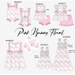 PO101 Pink easter bunny print ruffle collection