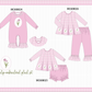 PO101 Pink floral embroidery gingham collection