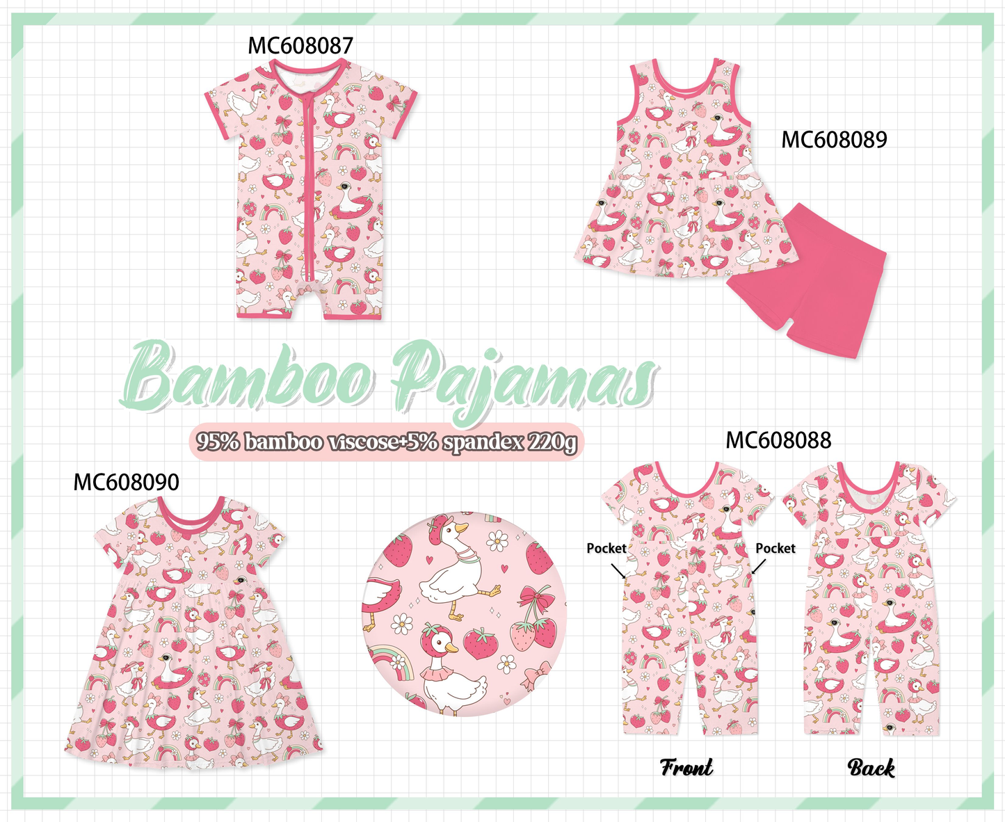 PO101 Pink goose bamboo collection