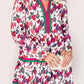 Purple Floral Contrast Dress LT