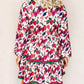 Purple Floral Contrast Dress LT