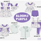 PO101 Purple floral print ruffle collection