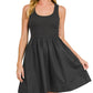 Combined Knit Woven Dress Zenana RTS