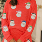 Red Christmas Sequin Ribbed Set LT