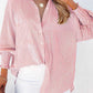 Red Smocked Boyfriend Shirt LT