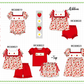 PO101 Red strawberry embroidery ruffle collection