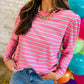 Rose Stripe Textured Top RTS