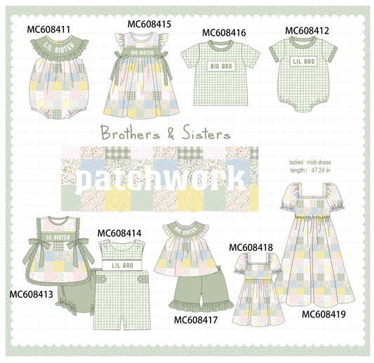 PO101 Sage LIL SISTER embroidery collection