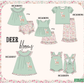 PO101 Sage deer applique floral collection