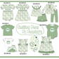 PO101 Sage smiling face clover embroidery collection