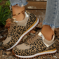 Leopard Patchwork Lace Up Sneakers RTS