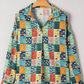 Floral Patchwork V Neck Blouse RTS