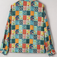 Floral Patchwork V Neck Blouse RTS