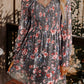 Smocked Floral Mesh Dress LT
