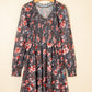 Smocked Floral Mesh Dress LT