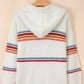 Stripe Hooded Popcorn Sweater LT