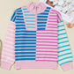 Striped Colorblock Plus Size Sweater LT