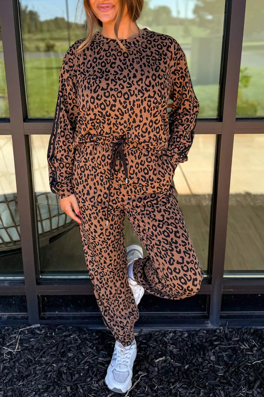 Varsity Stripe Leopard Set RTS