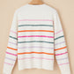 White Colorful Stripe Sweater RTS