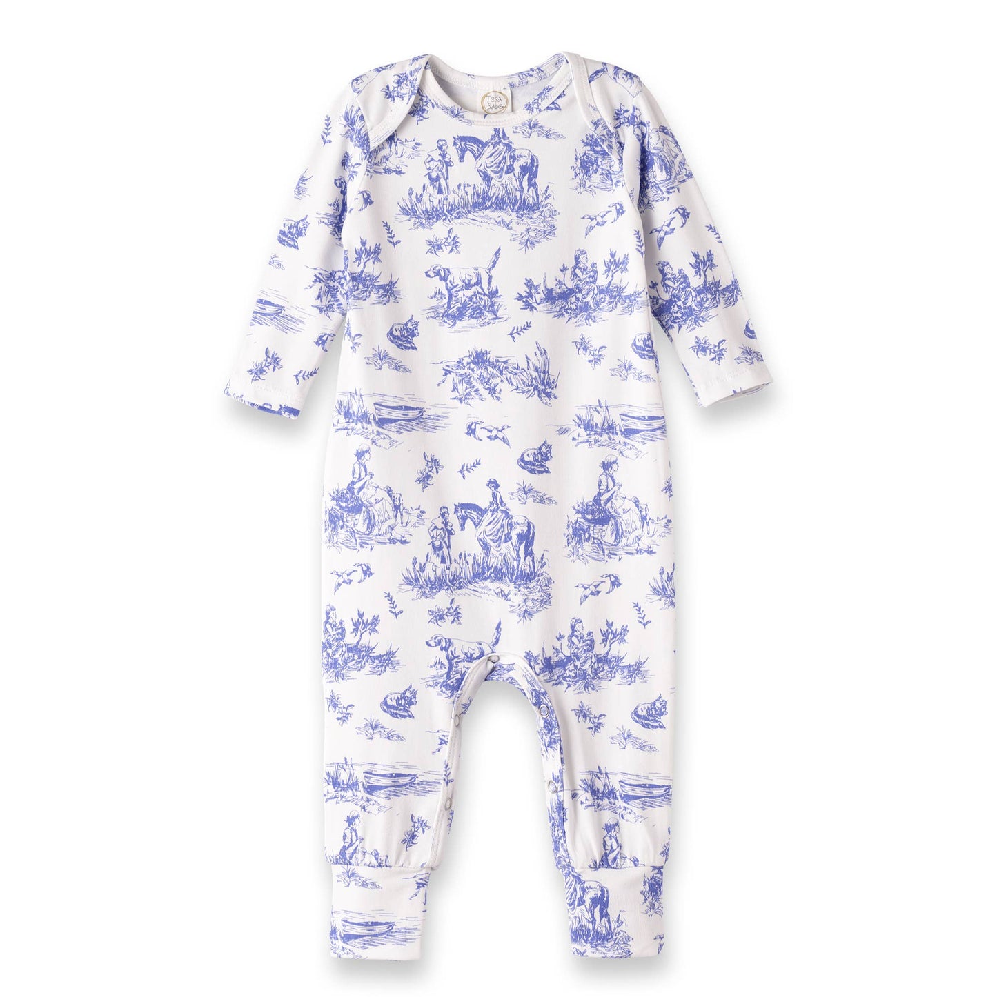 Baby Girl's Toile de Jouy Bamboo Romper