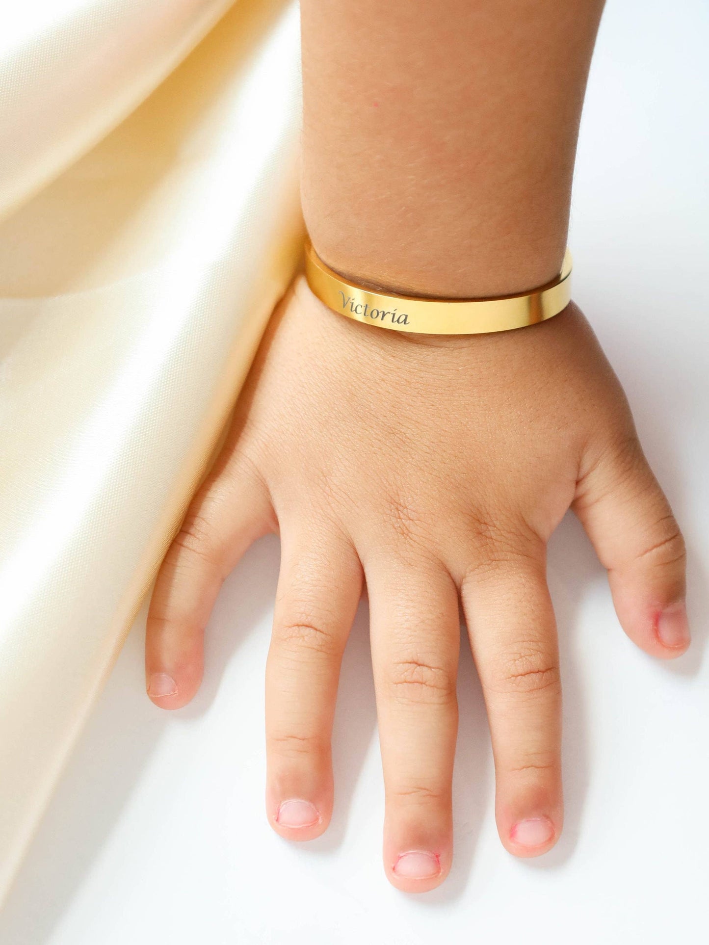 Personalized Child Cuff Bracelet, Kids Name Bracelet, Id Bracelet, Adjustable Kids Bracelet, Personalized Baptism Gift, Baby Christening