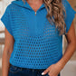Hollow Knit Zipper Top RTS