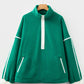 Green Contrast Plus Size Pullover LT