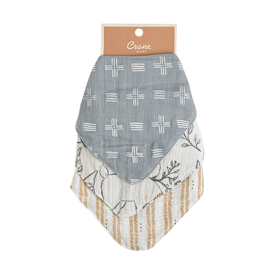 Ezra 3-Pc. Muslin Bib Set