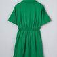 Green Elastic Waist Mini Dress January.
