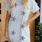 White Stripe Sequin Dress RTS