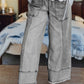 Seam Detail Raw Hem Pants RTS