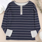 Stripe Waffle Knit Top LT