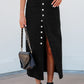 Black Button Skirt LT