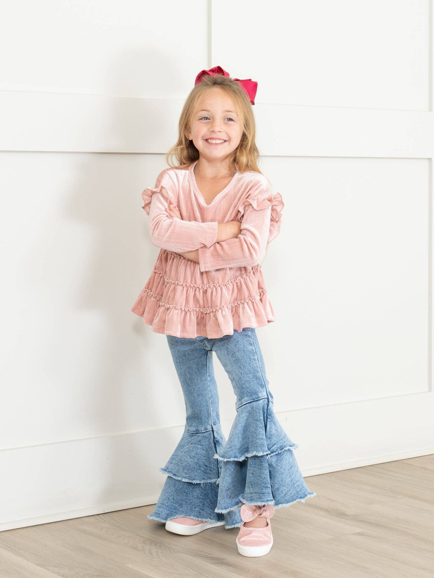 Girls' Sparkly Bow Mary Jane Sneaker