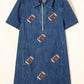 Sequin Football Denim Dress RTS