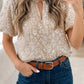 Floral Textured Puff Blouse RTS