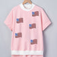 Pink Stripe Sequin Flag Set RTS
