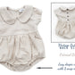 Baby Girl Linen Romper Short Sleeve Jumper Outfit