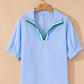 Blue Stripe Dolman Blouse RTS