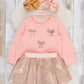 Sparkle Bow Tulle Skirt Outfit