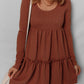 Chestnut Ribbed Dress July.
