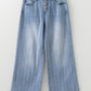 Button Fly Wide Leg Jeans LT