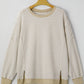 Brown Stripe Knit Ribbed Top LT